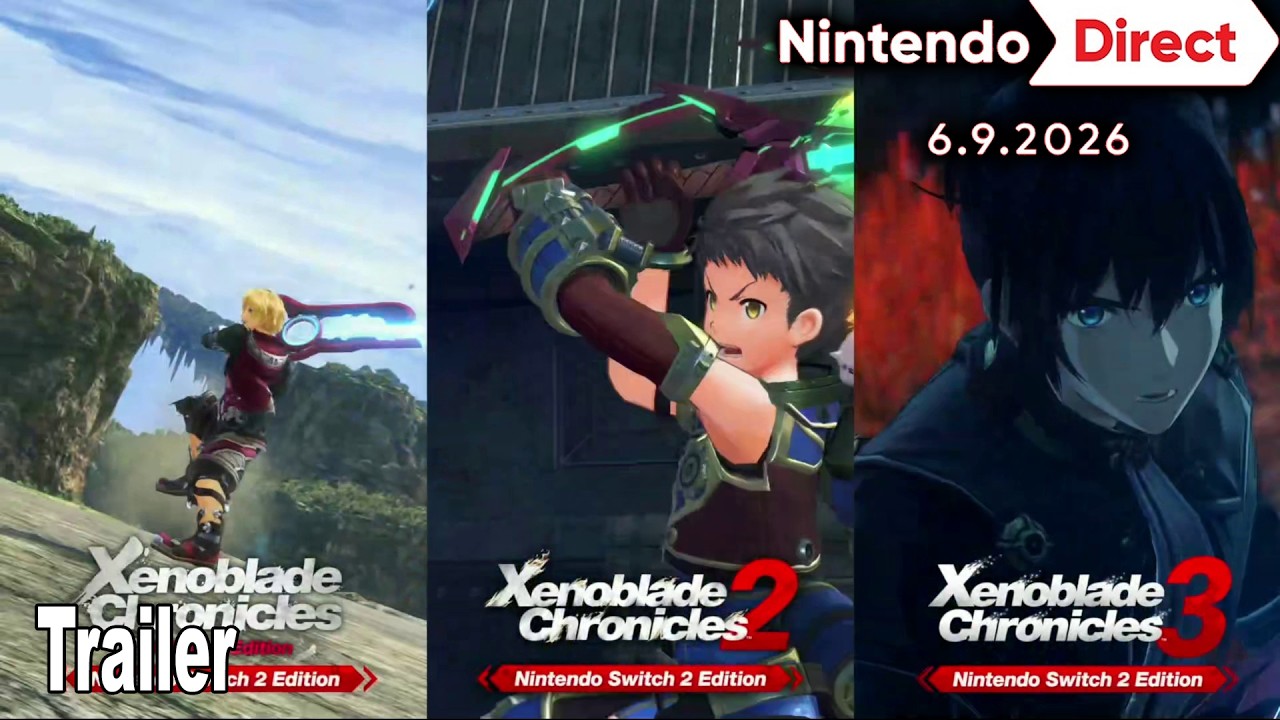 Xenoblade Chronicles 1, 2 e 3 ganharão versões de Nintendo Switch