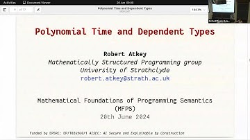 Robert Atkey - Polynomial Time and Dependent Types