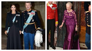 Queen Margrethe joined by Crown Prince Frederik and CP Mary hosted the Army&#39;s Badge of Honor Dinner