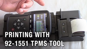 Printing with the 92-1551 TPMS Tool