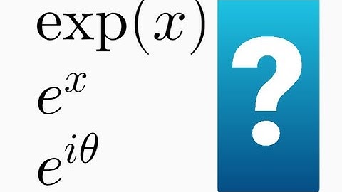 Fonction exponentielle VS notation exponentielle d