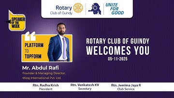 “Platform to Topform” — Inspiring Talk by Mr. Abdul Rafi | RCG Speaker Series