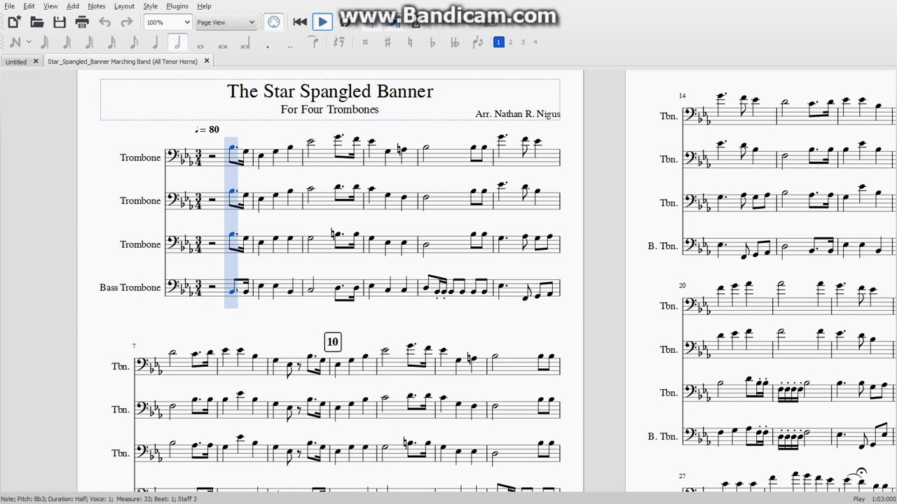 The Star Spangled Banner Trombone Quartet Youtube