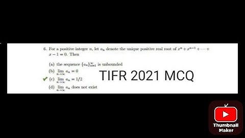 NICE PROBLEM FROM SEQUENCE (TIFR GS 2021)