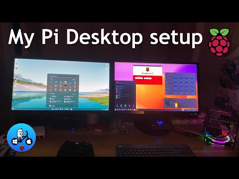 My current Desktop setup. Raspberry Pi 4.