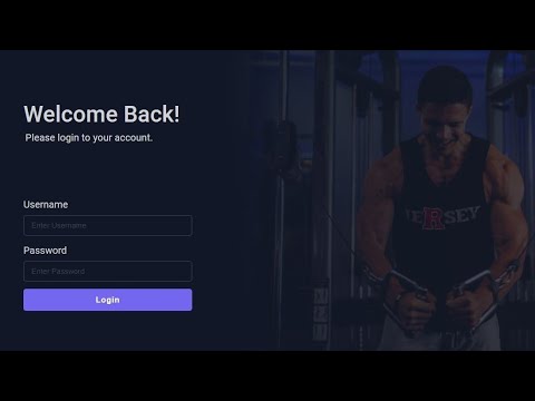 Login Page UI for Fitness Website