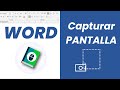 ¿Cómo obtener una captura de pantalla desde Word?