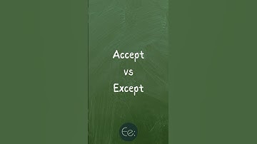 Accept vs Except 🤔 What
