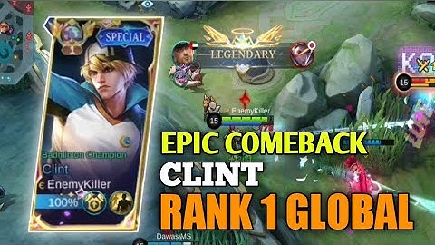 Never Underestimate Clint In Late Game!!! Build Top 1 Global Clint - Mobile Legends