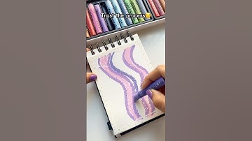 Trust the process😱😌💜 #shorts #trendingshorts #viral #oilpastel #northernlights #oilpastelscenery