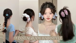 9 INSTAGRAM HAIRSTYLE TUTORIAL 🌼 RECOMMEND FOR YOU 💬🤍