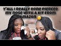 I DIY'd My Nose Piercing From Home 🤭 | Amazon Piercing Kit