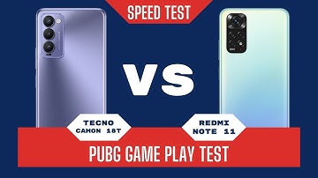 Tecno Camon 18t vs Redmi note 11 speed test | Helio 85 vs snapdragon 680 | Pubg gameplay test