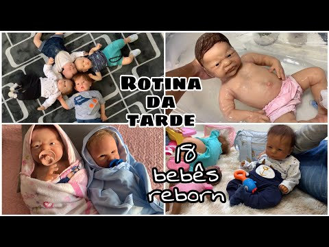 Rotina da tarde de TODOS os meus 18 bebês reborn | Parte 2 | Gabi reborn