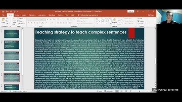 Second Video Recording - Syntax and Teaching Grammar - Second Assignment - UTPL