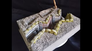 How to make a ww1 trench diorama. Scratch build. School history project