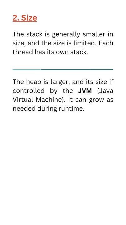 Undestanding Stack Vs Heap memory in Java - Size & Lifetime of ...