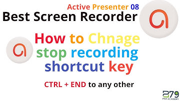 How to change stop recording short cut key in Active Presenter