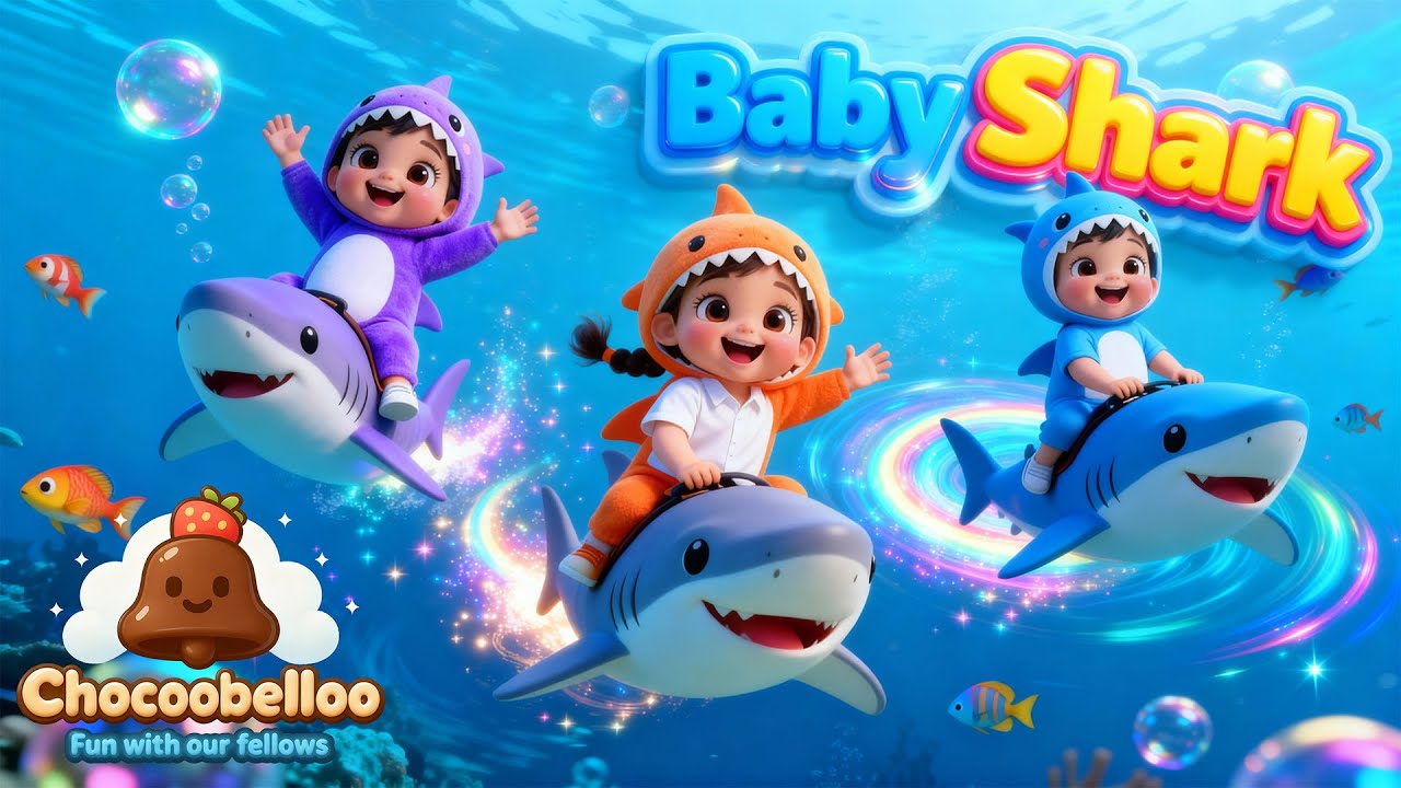 Baby Shark Doo Doo 🦈 | Fun Ocean Party Nursery Rhyme | Kids Songs & Baby Rhymes | Chocoobelloo