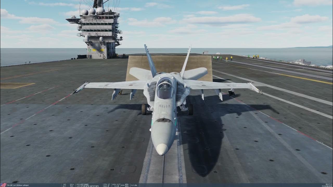 DCS F/A18C Tutorial 2 Carrier Takeoff YouTube