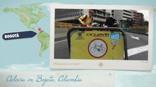 Today Erin and I participated Ciclovia in Bogota Columbia. 120km of car-free roads w. 2 mil people