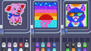Pixel Flow Level 89-90-91 Game Walkthrough IOS