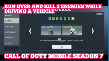 RUN OVER AND KILL 2 ENEMIES WHILE DRIVING A VEHICLE IN BATTLE ROYALE DINE & DASH CALL OF DUTY MOBILE