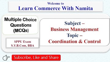 MCQs on COORDINATION AND CONTROL|Business Management|Principles of Management|B.COM,BBA,MBA,UGC-NET|