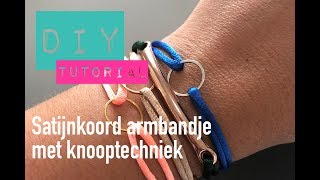 Satijnkoord armbandje met knooptechniek