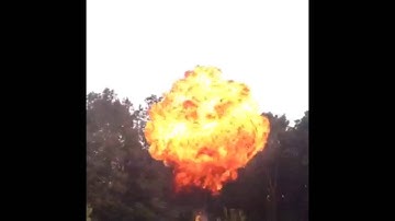Slow motion gas fireball