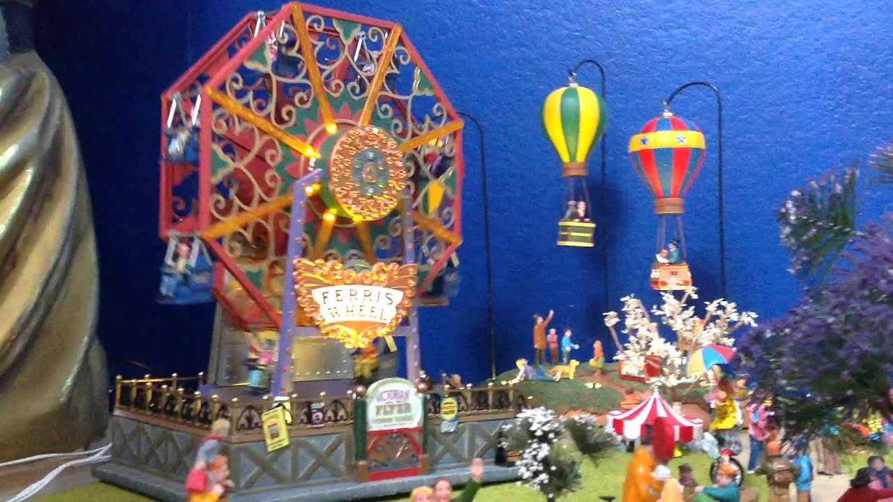 lemax quot victorian flyer ferris wheel quot carnival with christmas village lighting