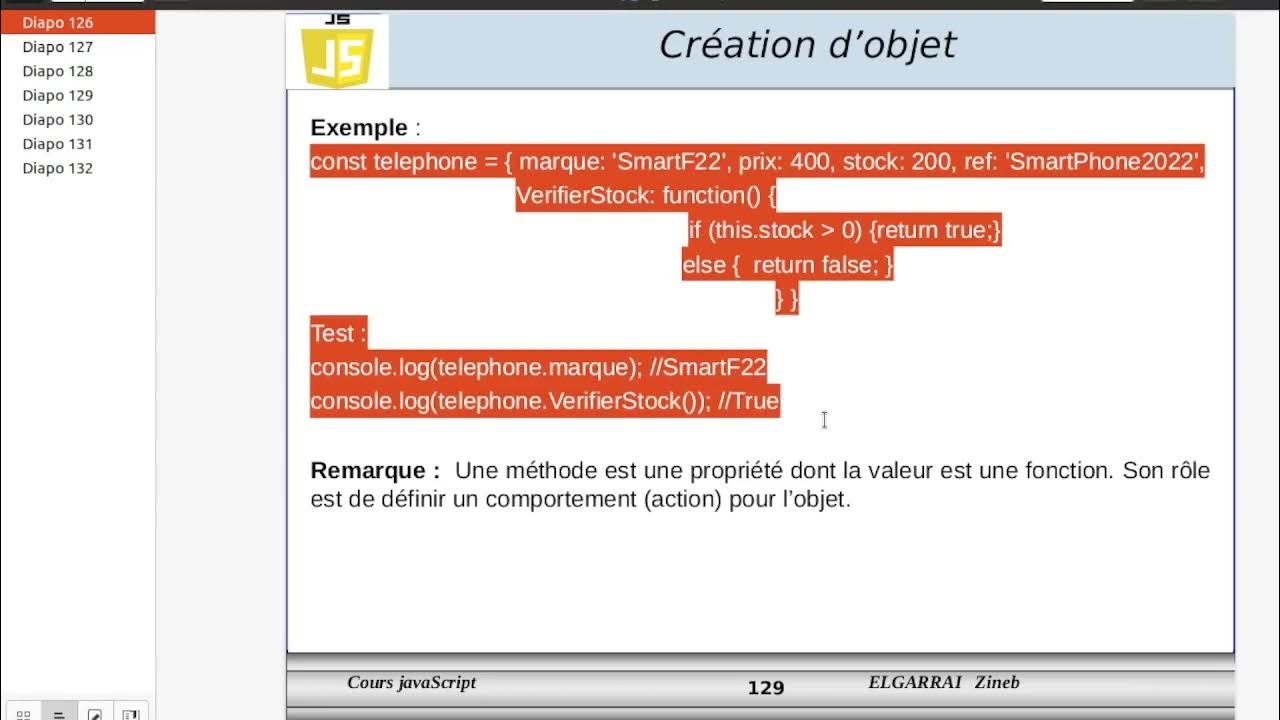 Javascript : Les objets - YouTube