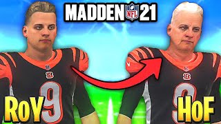 Joe Burrow's NFL Career, but it's predicted by Madden