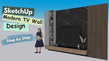SketchUp tv-wandontwerp dat uw woonkamer transformeert!