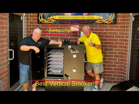 The Largest Affordable Vertical Pellet Smoker Ever Smoke Daddy Pellet Pro Double Door Smoker