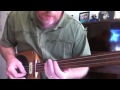 How to play Little Red Rooster on 3 String Slide Cigar Box Guitar