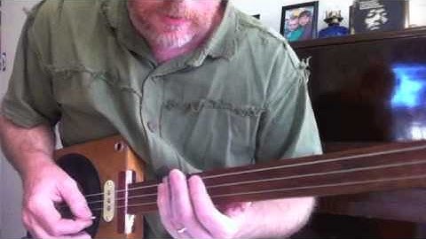 How to play Little Red Rooster on 3 String Slide Cigar Box Guitar