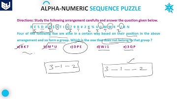 Alpha Numeric Sequence Puzzle | Reasoning | Part- 01 | Bharath Kumar