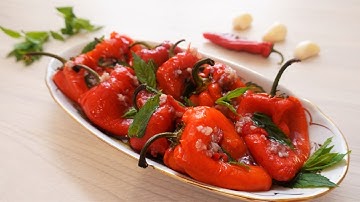 Spicy Bell Peppers ! Roasted Peppers Recipe ! Easyvideo