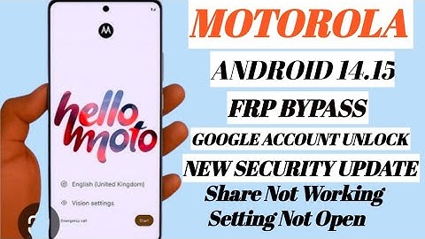 Motorola frp bypass 2025 android 15|Motorola ka frp lock kaise tode|Google AccountUnlock| NewUpdate