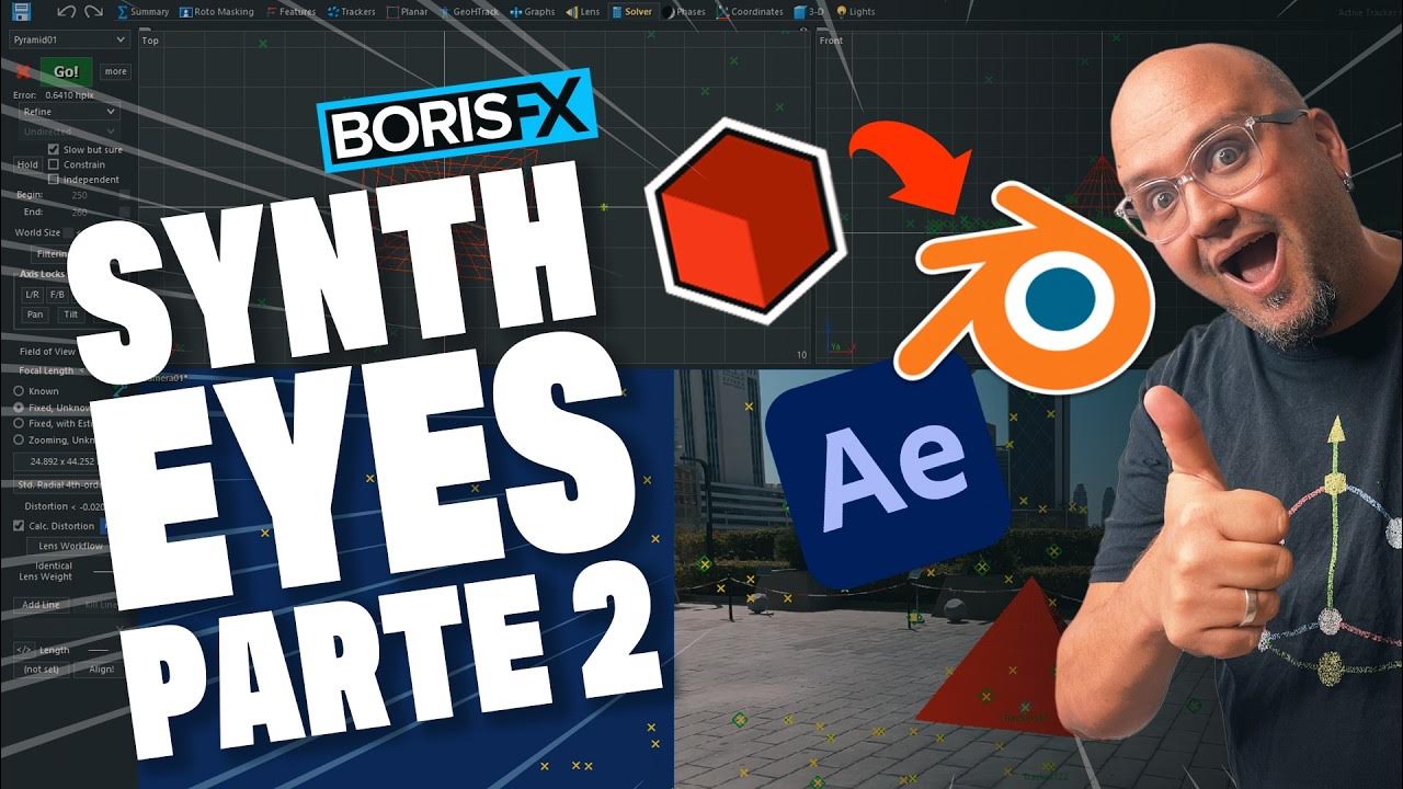 🔥Tutorial BorisFX Syntheyes 2024 en Español PARTE 2 Workflow CGI con Blender y After Effects 🚀