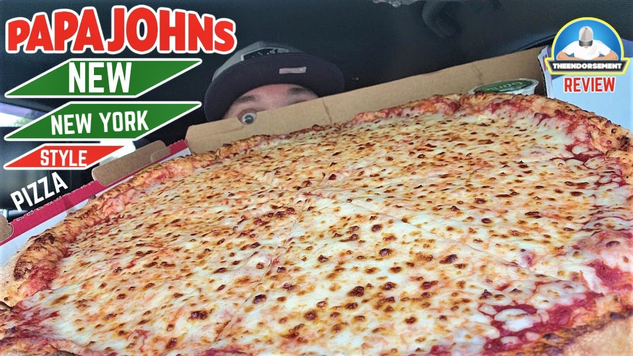 Papa John's® New York Style Pizza Review! 🗽🍕 | NY YORK STYLE CRUST! | theendorsement