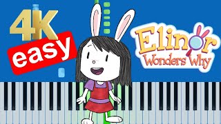 Elinor Wonders Why Theme Song (Slow Easy) Piano Tutorial 4K Resimi
