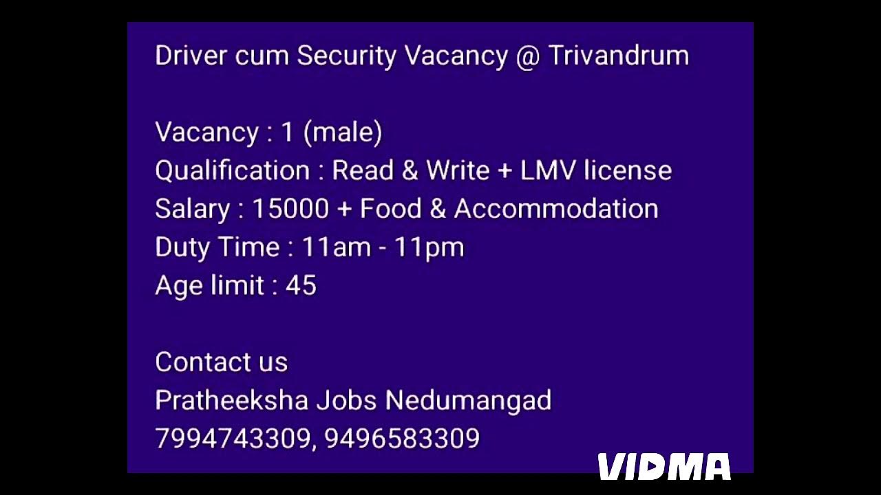 urgent-job-vacancies-trivandrum-kollam-nedumangad-neyyattinkara