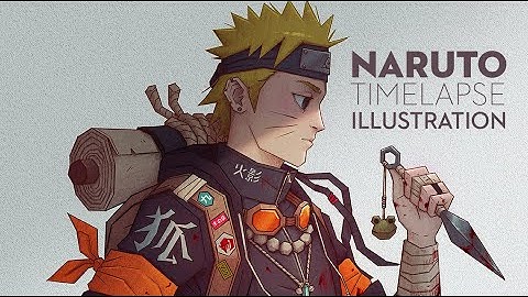 Naruto redesigned - Time lapse Illustration (Procreate, Photoshop)
