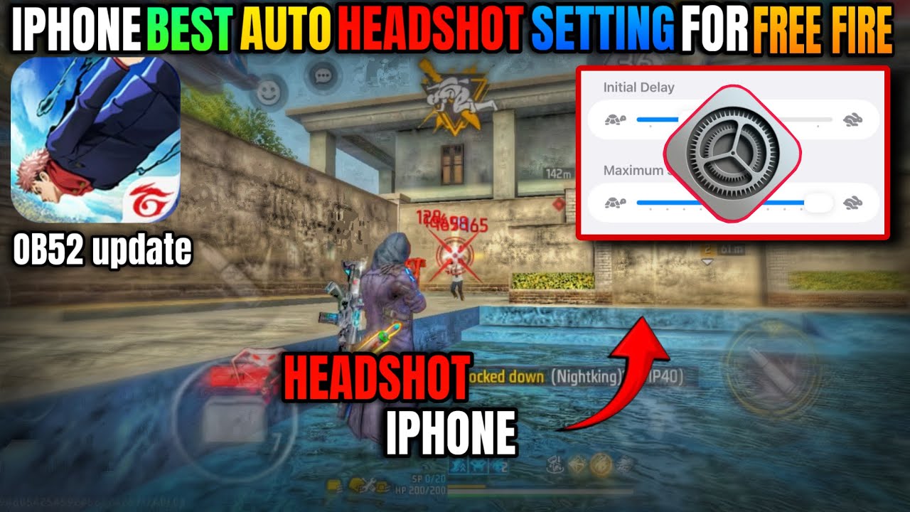 iPhone auto ⚡️ headshot setting for free fire | iPhone headshot setting | iPhone settings free fire