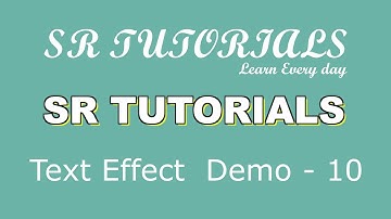 Text Shadow Effect | Demo - 10 | Css | SR Tutorials | Sarvesh Mishra SR