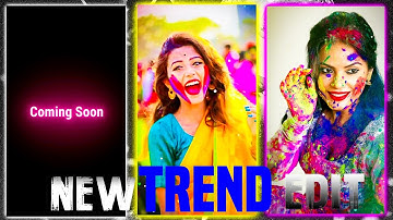 Holi video editing | New trending holi lyrics status video editing | Inshot app