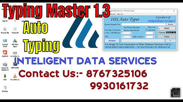 Typing Master 1.3 Latest Not Trackable IDS Auto Typer Software Contact:- 8767325106|Subscribe+Like