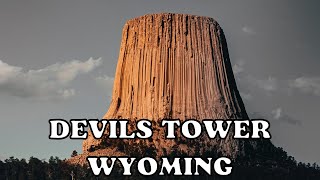 Devils Tower National Monument , Wyoming, USA [4K Aerial View by Drone with Calming Music]